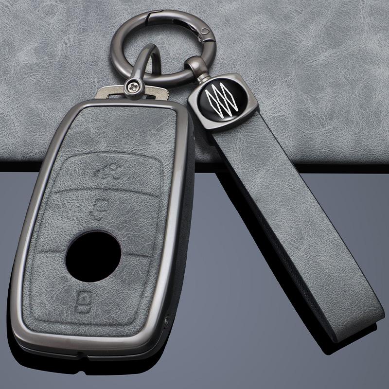 2025 Nový kožený kryt na klíčenku zinkové slitiny pro dálkový ovladač auta Mercedes Benz AMG třídy A C E S G GLS CLA W213 W203 W211 W205 W177