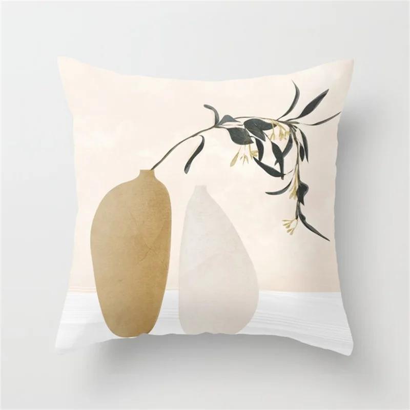 45x45cm Rainbow Geometric Sunset Pillow Cover Abstract Patchwork Stripe Cushion  Sofa Office   Home Decor