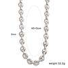 18K Coffee Bean Hip Hop Stainless Steel Necklace Bracelet