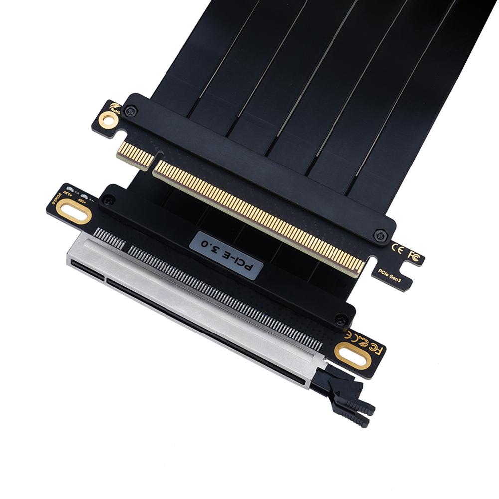 PCIe 3.0 X16 High Speed Flexible Extender Card EMI Shielded PCI Express Gen 3 GPU Extension Cord PCIE 3.0 Extension Cable