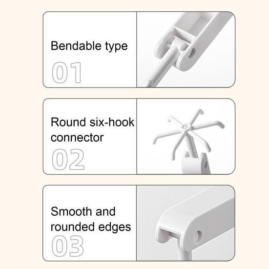 360-Degree Rotating Hook Strong Load-bearing Suction Cup Design Easy to Install Multipurpose Wall Hook Kitchen Utensil Organizer
