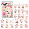 Creative Holiday Gifts for Rabbit Lovers 2026 Bunny Advent Calendar, 24 Days Acrylic Ornaments Christmas Countdown Decorative Animal Charms