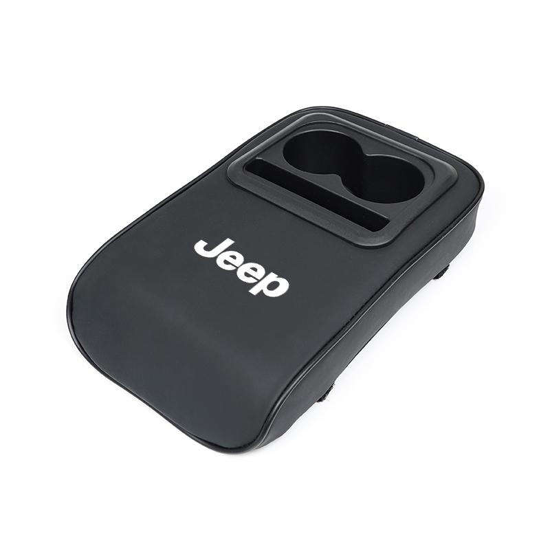 

Cup Holders Car Armrest Mat Center Console Storage Heighten Pad For Jeep Renegade Compass Grand Cherokee Wrangler Patriot Rubico