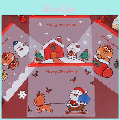 Charming Christmas Transparent Pencil Pouch Pvc Bag Organizer For School Supplies