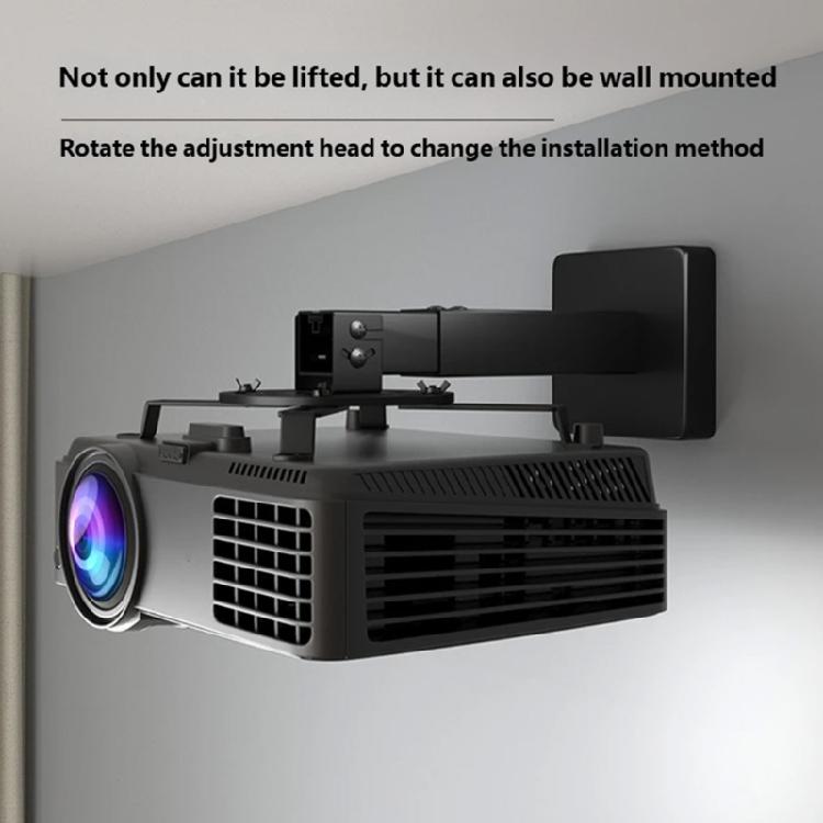 Universal Adjustable Projector Mount Ceiling Installation 25-35cm Extendable Height Metal Flexible Claws