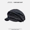 Retro Pleated Cloud Octagonal Hat Children Spring And Autumn Casual Versatile Literary Beret Showing Small Face