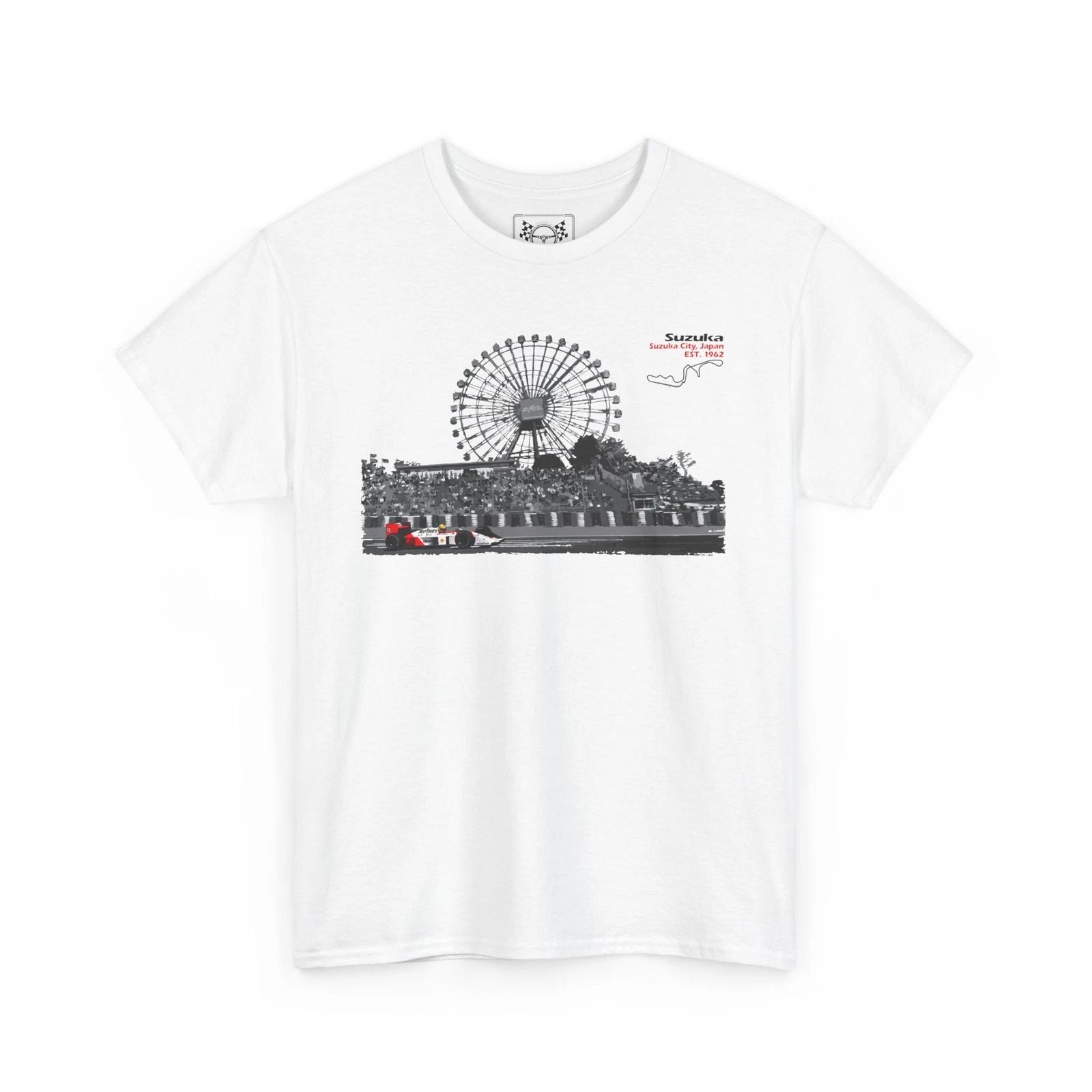 

Suzuka Japanese GP Retro T-Shirt - Ayrton Senna Tribute Tee - Racing Fans Gift 3XL