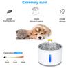 2.4L/81oz Eco-Friendly Durable Pet Fountain with LED Light and Water Level Window Automatic Cat Drinking Water Fountain Charge