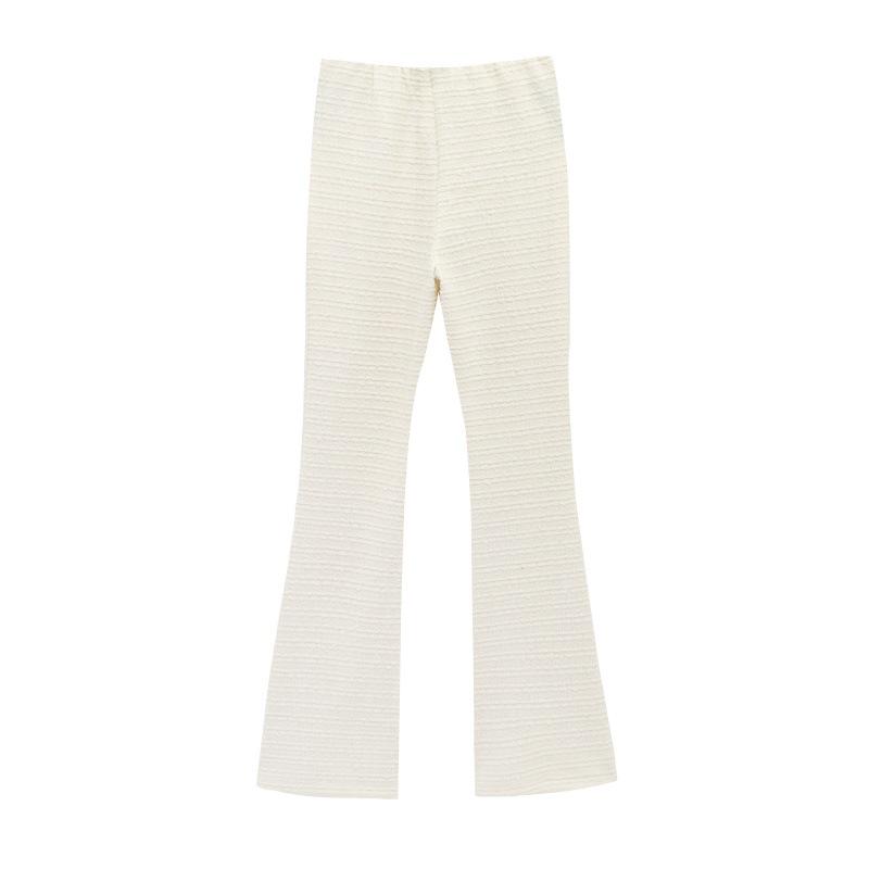 Bow Knot Patterned Long-Sleeved Top with A-Line Pants & Flared Cuffs - Style 5039153/5039155