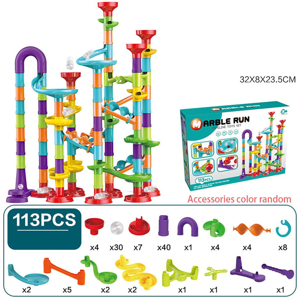 Children'S Diy Montessori Toy Puzzle Track Block Children'S Building Assembly Maze Ball Roller Toy Family Interactive Game Gift