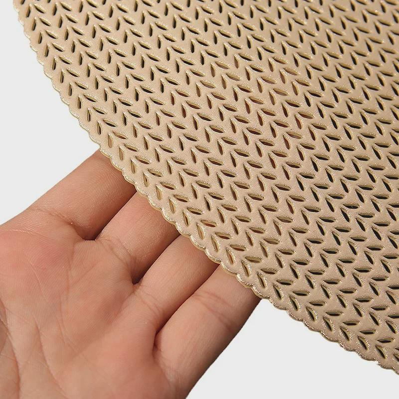 Pastorální kulatá podložka pod sklenici s motivem pšeničného klasu: Žáruvzdorná, proti opaření PVC stolní podložka pro restaurace a hotely.