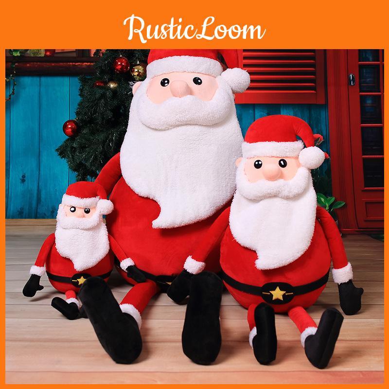 Festive Santa Claus Stuffed Doll 60cm 100cm 150cm Soft Pp Cotton Filling Window Display Decoration