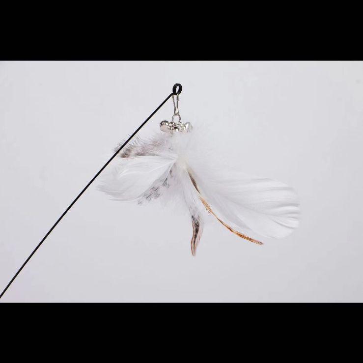Pet Suction Cup Cat Teaser Rod with Feather and Bell Replacement