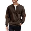 Men's Solid Color Corduroy Zipper Jacket Men's Sports Large Size Casual Jacket