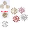 Charmants Ornements Flocon de Neige en Plastique 12 cm Pour Décorations d'Arbre de Noël en Or Rouge Argent Rose et Blanc
