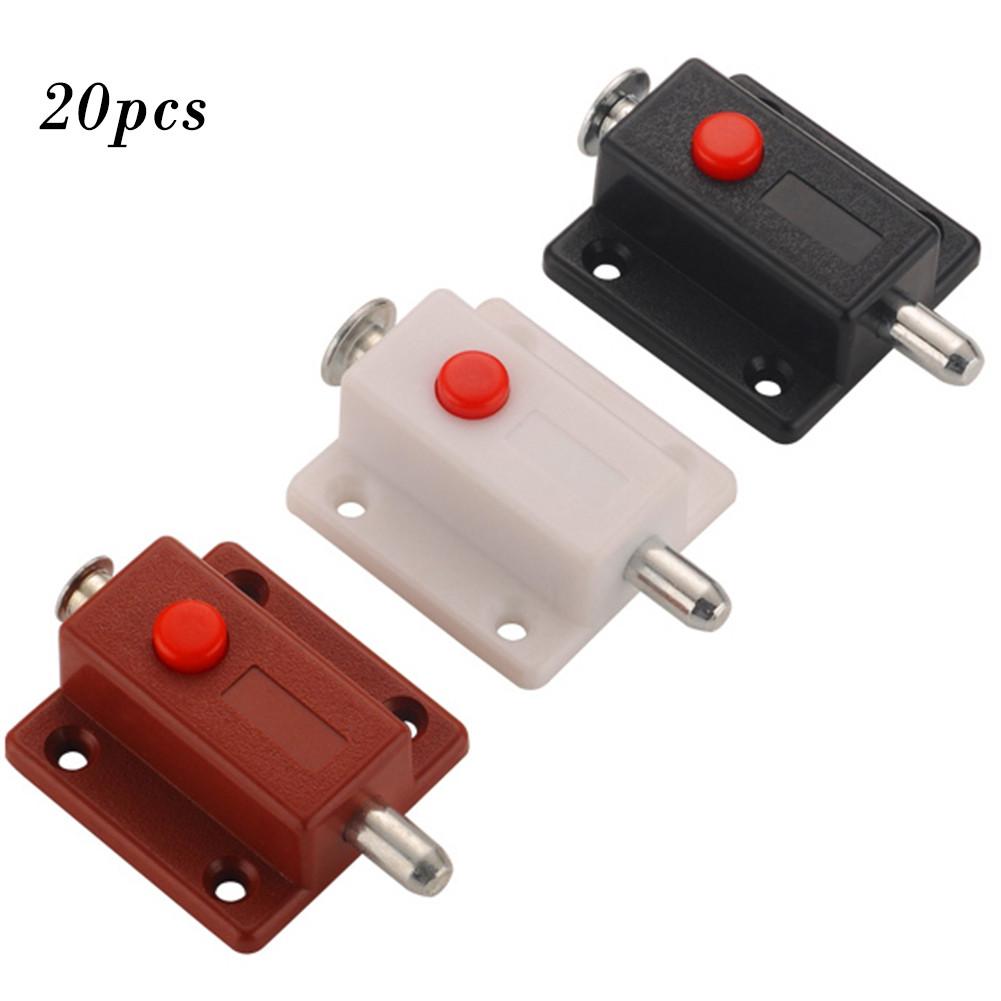 Lock Bolt Latch Cabinet Cupboard Furniture Set Slide Sliding 20pcs Anti-Thieft Catch Hardware Kit Locker Secure