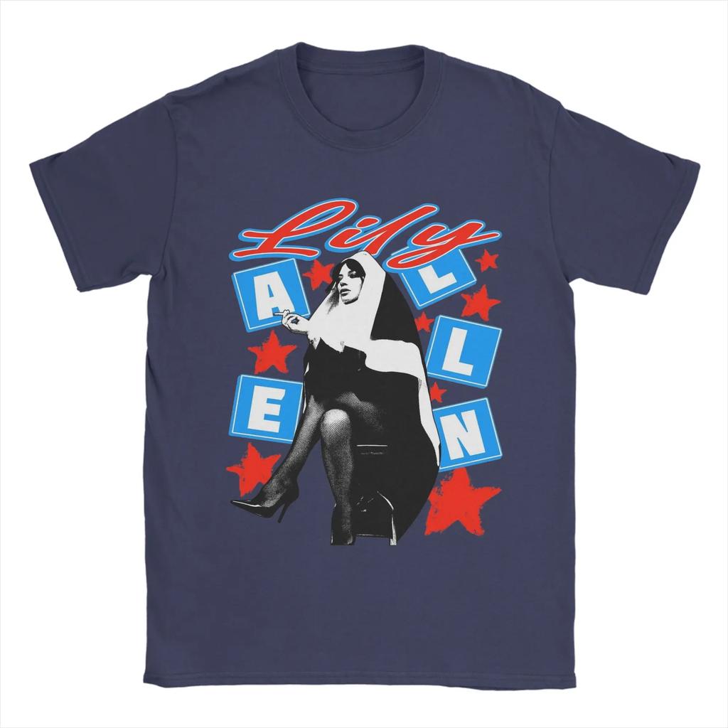 Men Women Singer Lily Allen T Shirt Pure Cotton Tops Humorous Short Sleeve Crew Neck Tee Shirt T-Shirt