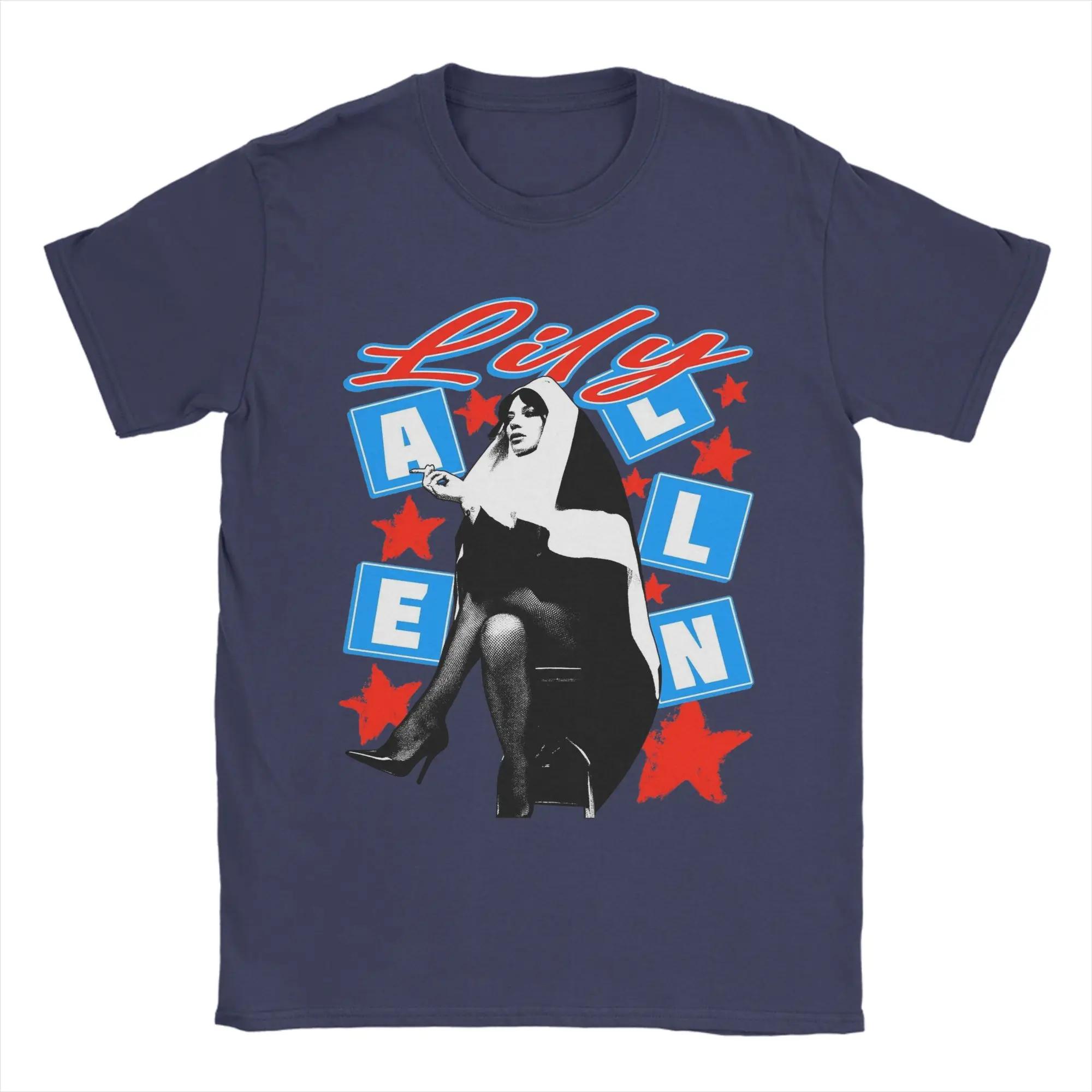 

Unisex Women Singer Lily Allen T Shirt Pure Cotton Tops Humorous Short Sleeve Crew Neck Tee Shirt 3XL TShirt S