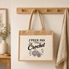 Sac cabas - PLANETEE - J'peux pas minimaliste - jute &amp; coton - 21 L (43×33×21 cm) - illustration noire