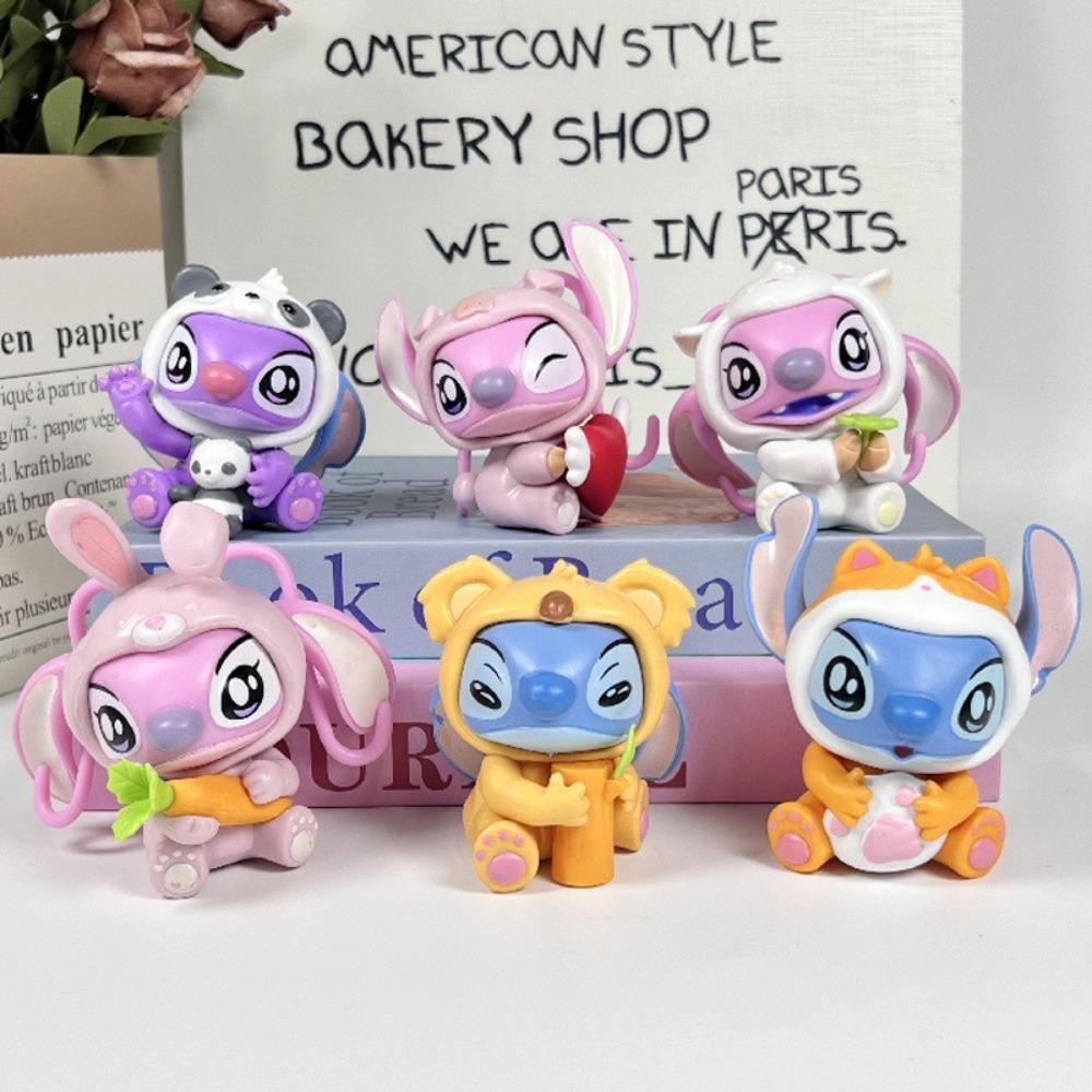 Hot Sell Stitch Animal Party Blind Box Cartoon Model Figure Anime Collectible Figurine Collection Desktop Ornament Kid Toys Gift
