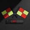 2 Pieces Referee Flags with Carrying Pouch High-Visibility for Athletic Training