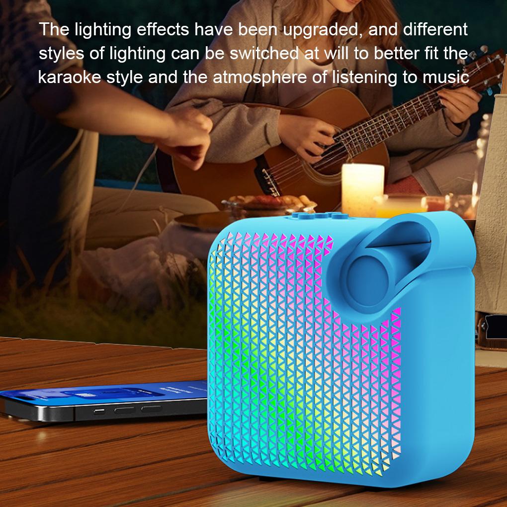 Mini Bluetooth 5.3 Mini Speaker Colorful Atmosphere Light Portable Outdoor Bass Cannon Creative Mini Speaker Explosive