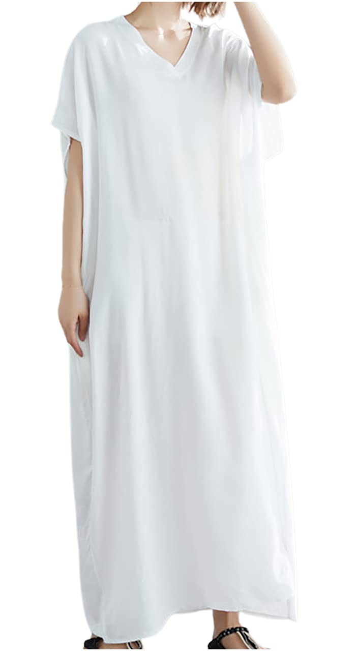 

Чуначи Длинное Короткое Однотонное Свободное Макси Круглый вырез Лесной Свободный цвет Свободное V-образный вырез Платье, Рукава, Цвет, Расслабленный, Посадка, Длина, Весна, Лето, Осень, Горловина, белый