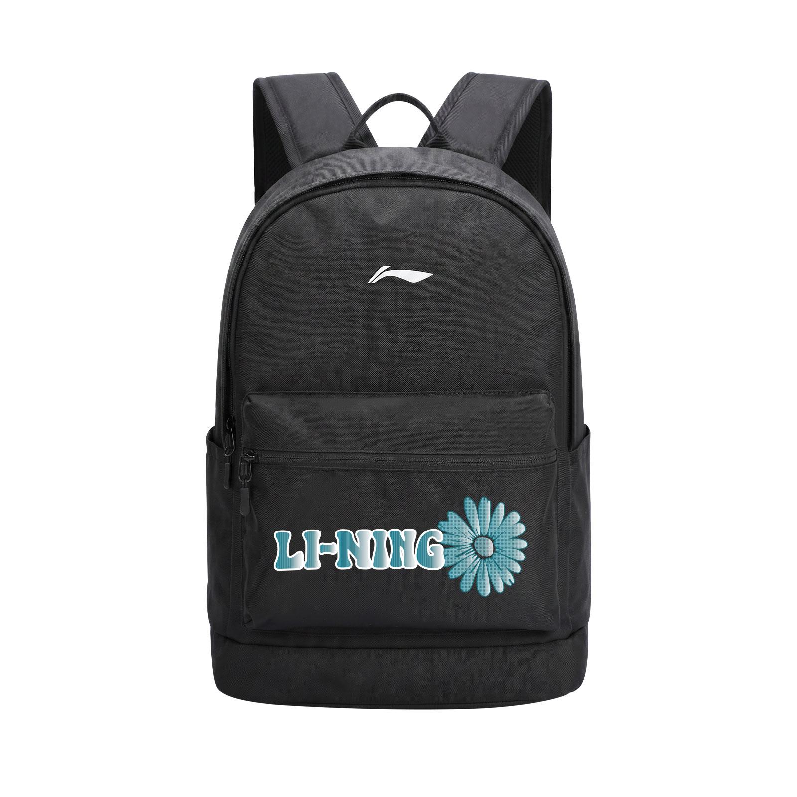 Li Ning Polyester Backpack Unisex Black ABSW511-1A22