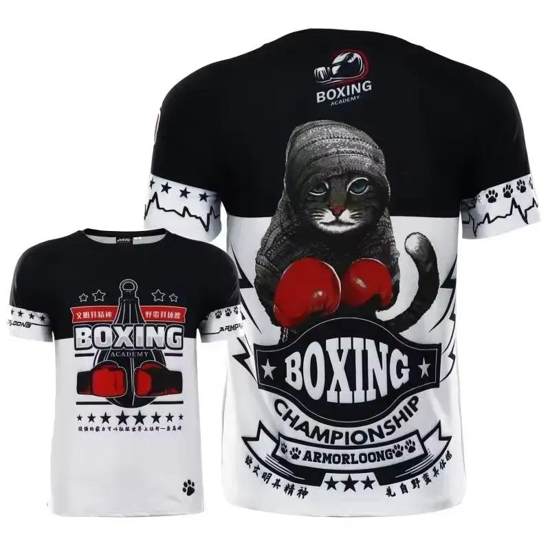 3D Digital Print Men Brazilian Jiu Jitsu MMA T Shirt Muay Thai Team Training Uniform 2026 Short Sleeve Sports Quick Dry
