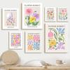 Flower Poster Canvas Painting Abstract Art Flower Market Print Nordic Style Wall Art Picture for Living Room Home Decoration