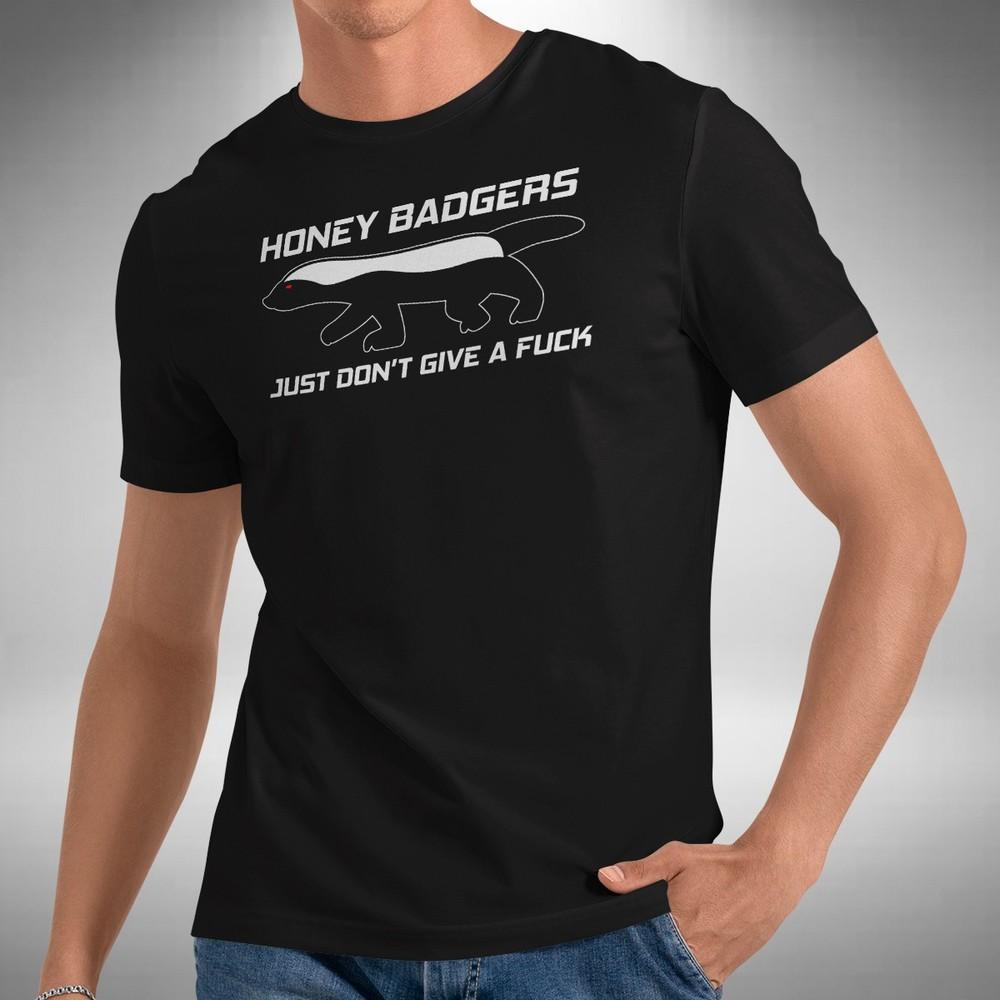 

Honey Badger T-Shirt Funny Crazy Fearless Animal Ratel Mustelidae Small to 5XL 4XL