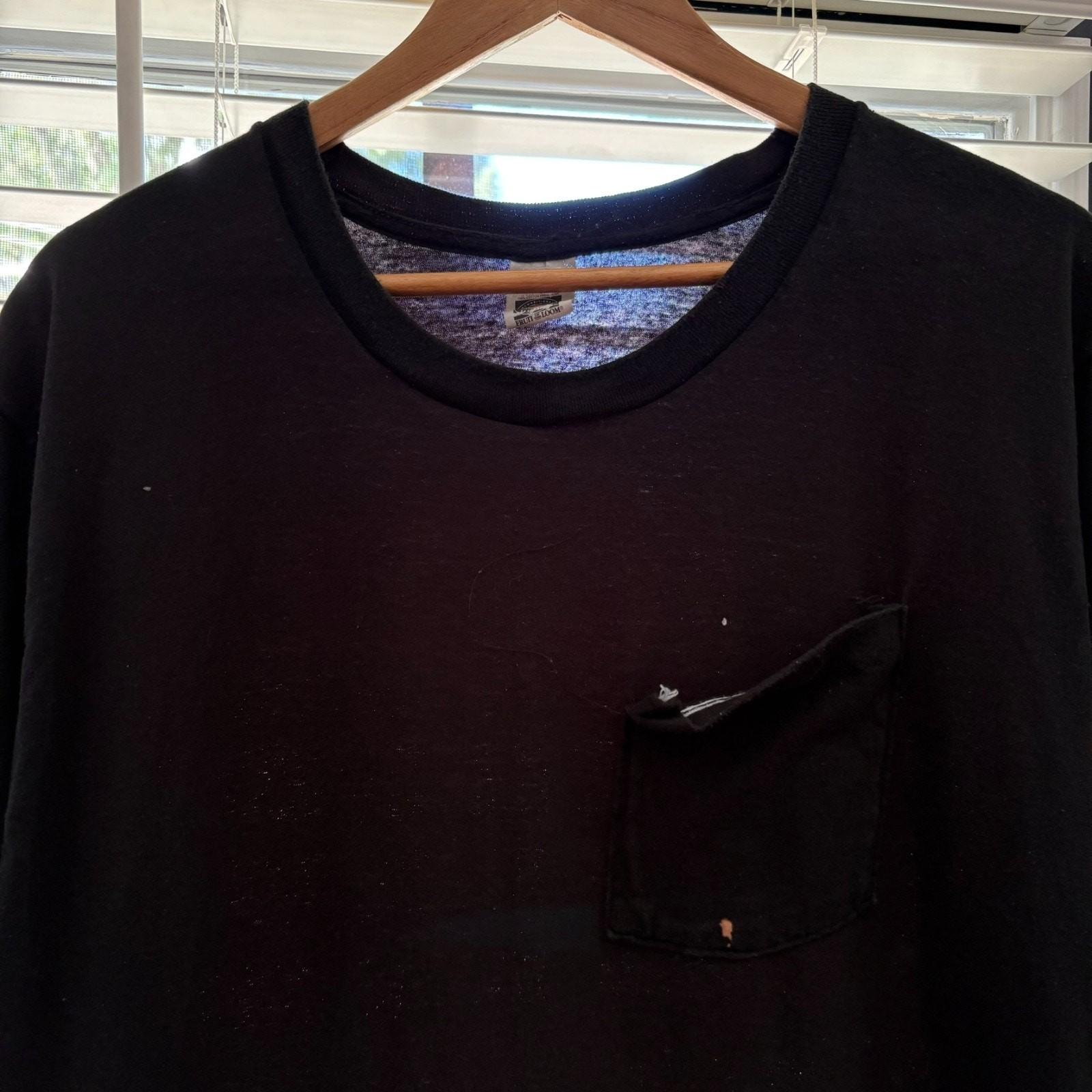 Vintage Paper Thin Burnout Pocket Men s Size XL Work WIP Black Painter Unisex T-Shirt S