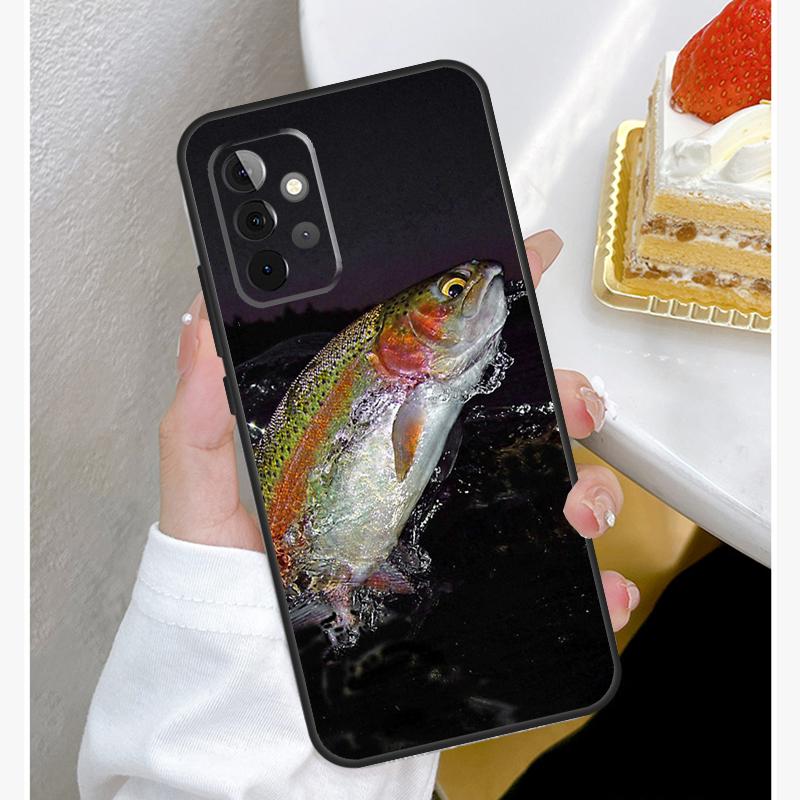 Vintage Trout Fishing Case For Samsung Galaxy A54 A34 A14 A15 A35 A55 A52 A32 A12 A51 A71 A33 A23 A13 A53 Coque