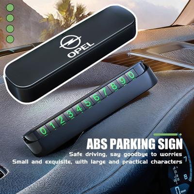 Car Temporary Parking Phone Number Digital Moving Number Plate For Meriva Mokka Grandland Vectra Zafira Vivaro Antara
