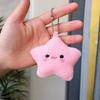 Fuzzy Plush Key Chain Soft Pearl Bead Chain Pendant Plush Flower Pendant Fluffy Sakura Key Chain For Backpack Decoration Mobile