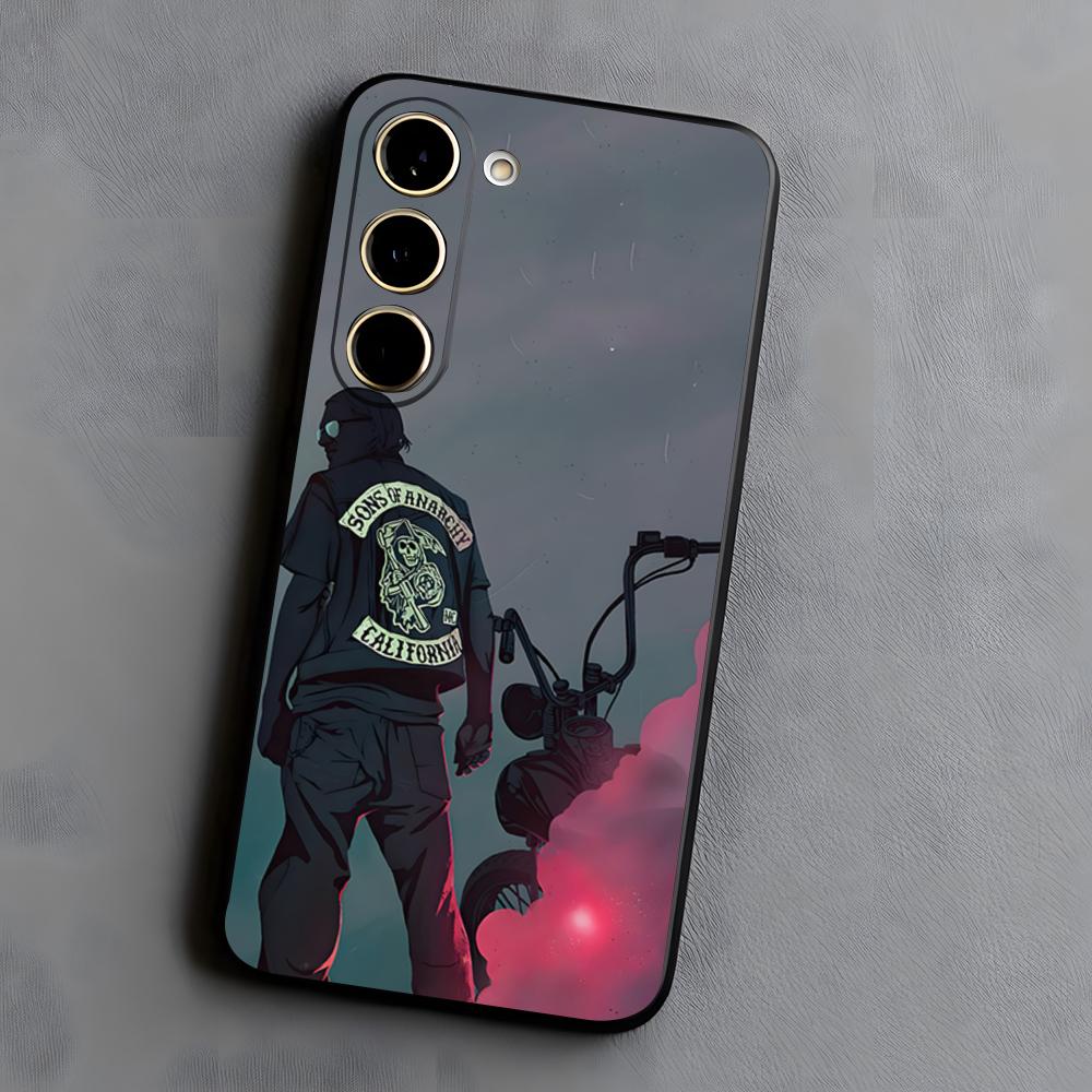 

S-Sons Of A-Anarchy TV Phone Case For Samsung S26 S25 S24 FE S23 S22 S21 Plus S20 Ultra Note20Ultra Black Soft Shell Galaxy S26