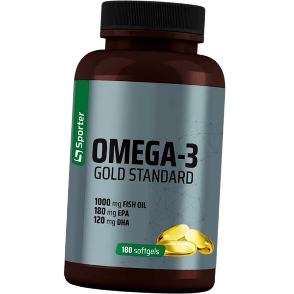 

Омега 3 с витамином E, Omega-3 Gold Standard, Sporter 180гелкапс (67584003) 180softgels