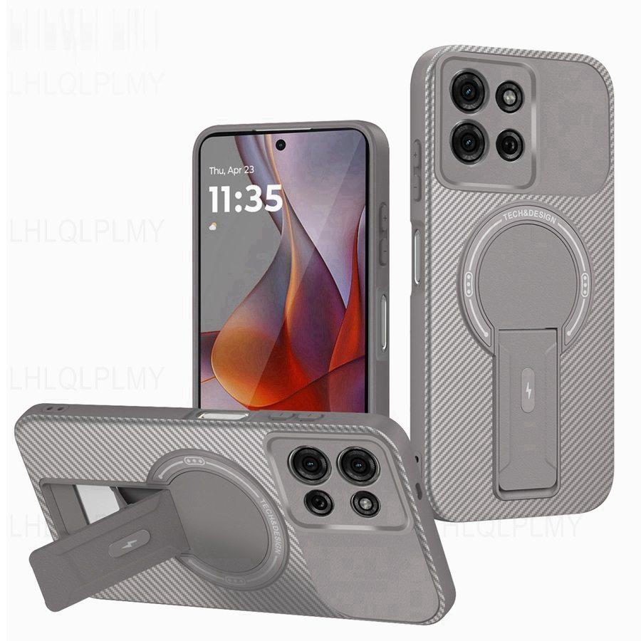 Роскошный магнитный мягкий защитный чехол для телефона Apple iPhone 16 15 17 Motorola Edge 50 60 Moto G54 5G OPPO A40 Reno13 Realme 14 Задняя крышка из углеродного волокна