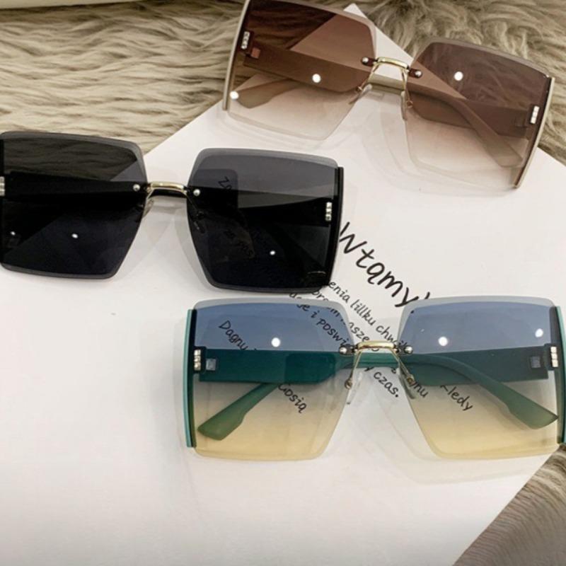 Korean Style Classic Black Big Square Shades Sunglasses for Women Men Fashion Women Sunglasses with Uv Protection