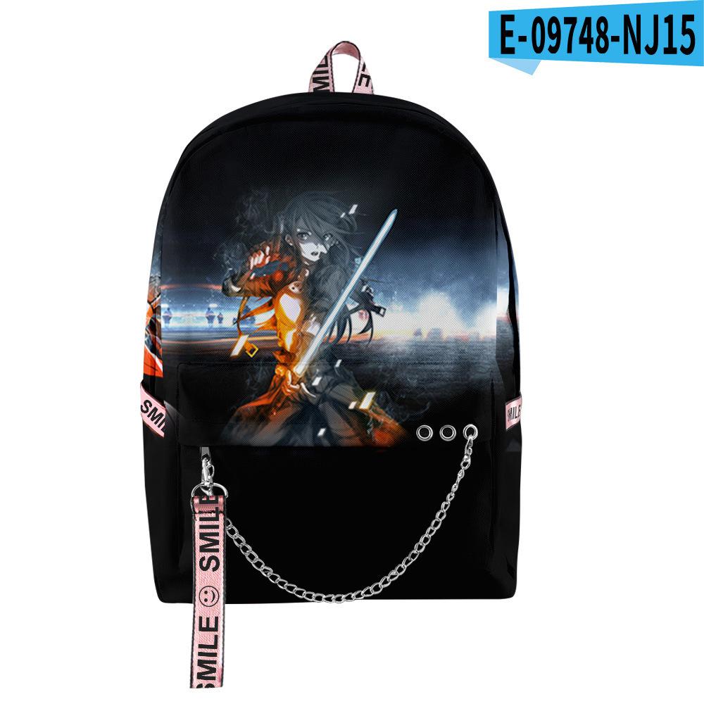 Classic Novelty Sword Art Online Student School Bags Unisex 3D Prind Oxford Waterproof Notebook Multifunction Travel Backpacks