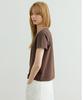 ARTID Color Block Stripe Short Sleeve T-Shirt_Brown