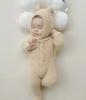 Autumn & Winter Baby Romper: Super Cute Imitation Mink Jumpsuit with Bear Foot Covering for Boys & Girls