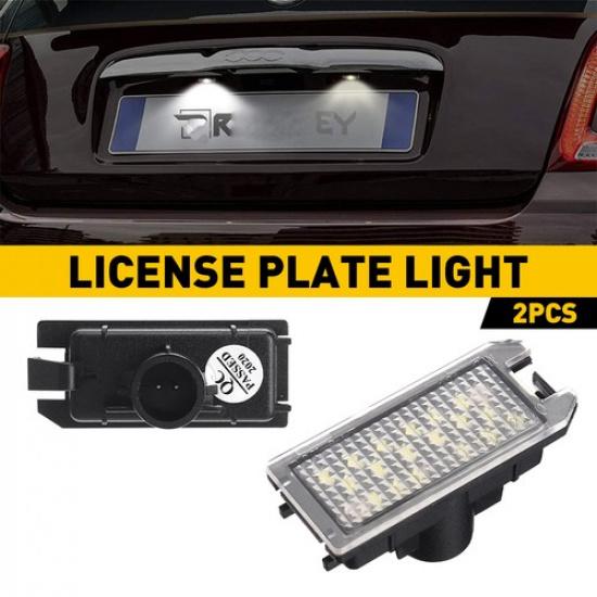 

For 2013-20 Fiat 500 Levante Maserati 6000K White LED Plate License Lights Lamps