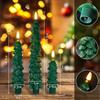 Scandinavian Evergreen LED Candles Minimalist Tree Shaped Flameless Tapers for Calm Winter Home Styling Paraffin LED Candle