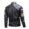 Neue Herbst- und Winter Stehkragen Herren Lederjacke Bestickte Herren Lederjacke Motorradanzug Rennanzug Motorrad