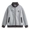 Spring Retro Color Block Raglan Sleeve Casual Jacket with Stand Collar