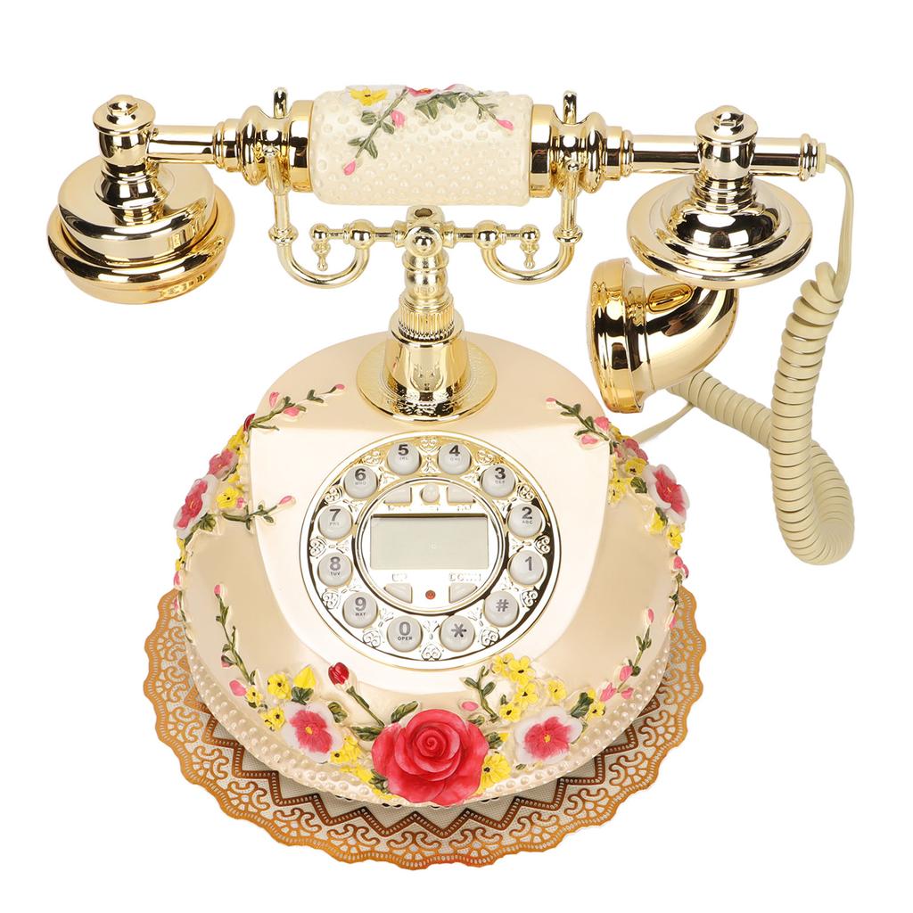 Telefon im europäischen Stil Retro Drahtlos Karte Vintage Festnetz für Wohnzimmer Büro Hotel