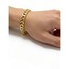 A Single Piece of Trendy Hip-Hop Style Beveled Cuban Golden Bracelet for Men, Serving As a Stylish And Cool Accessory.