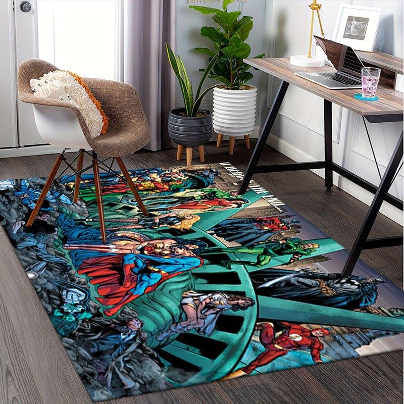 "Justice League: The End - DC Comics Poster"Office Mat Home Decor Gift For Halloween & Christmas LC9