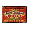 Last Chance Gas Sign Worn Metal Sign Retro Plaques Living Room Wall Designs Tin Sign Poster